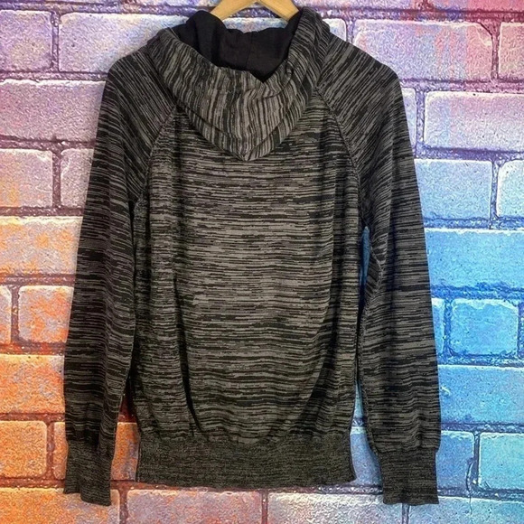 Guess Hoodie Women's Sweatshirt Medium Logo Button Up Pullover Gray - Picture 5 of 8